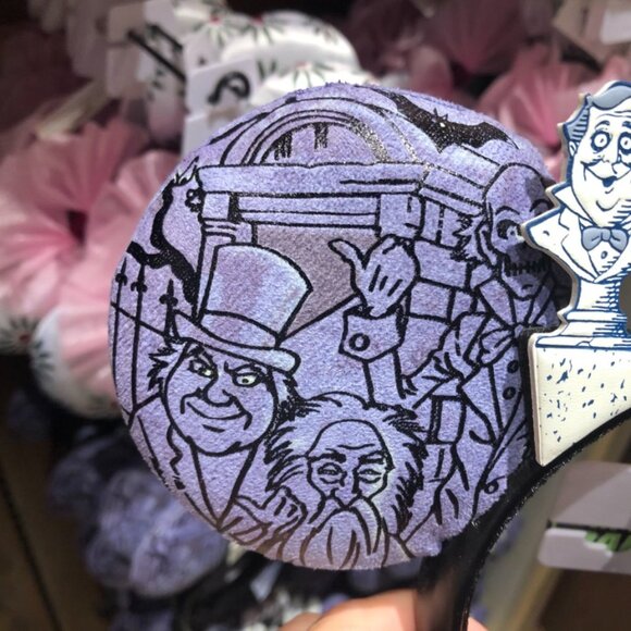 Disney Parks Haunted Mansion Singing Busts Mickey Ears Headband - Picture 7 of 11
